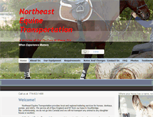 Tablet Screenshot of nehorsetrans.com